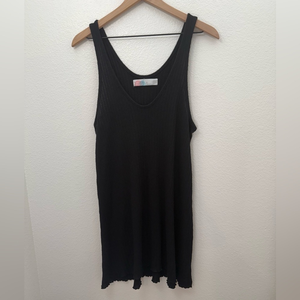 FP Beach by Free People Mini Dress Coverup in Black